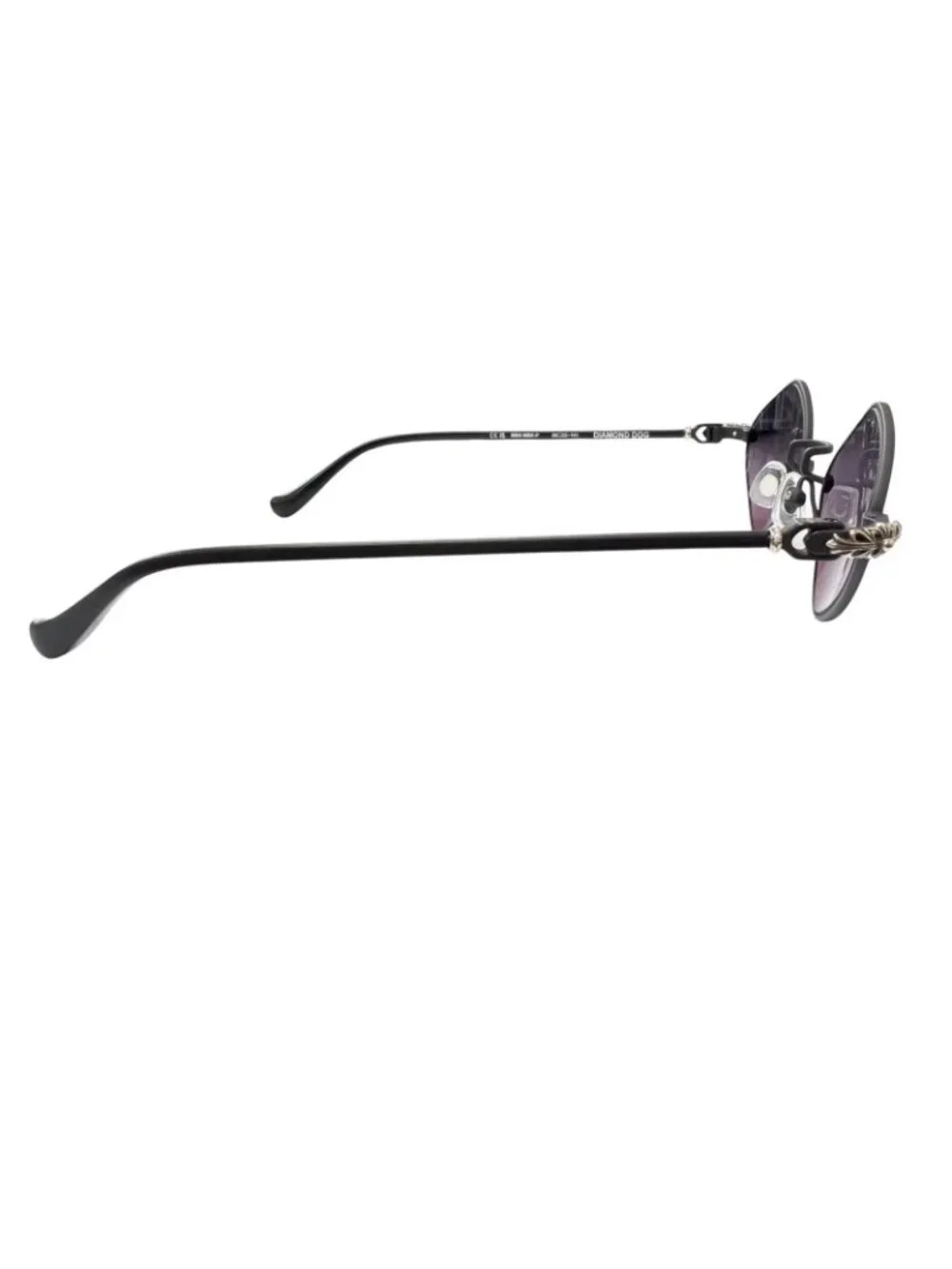 Chrome Hearts Diamond Dog Floral Cross Sunglasses Matte Black 50 Eyewear